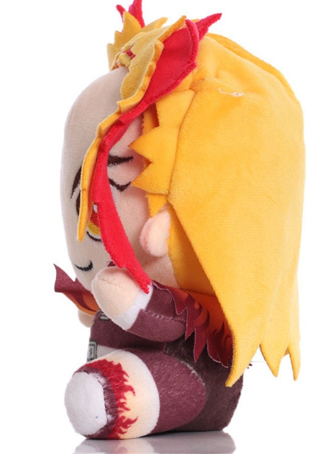 Halamodo Demon Slayer Rengoku Kyojuro Plush Toy, a Wonderful Birthday Present and Decor for Bedroom, Living Room, Desk, and an Excellent Office Stress - Relief Doll 20cm - Image 3