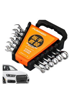 SYOSI Ratchet Wrench Set Gear Wrenches Ratcheting Combination Wrench Kit With Storage Organizer Precision Spanner Metric 6-12mm With Storage Organizer Combo Ratchet Wrenches for Tackling Any Job  - Image 1