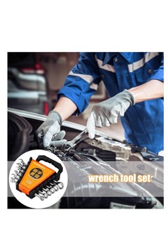SYOSI Ratchet Wrench Set Gear Wrenches Ratcheting Combination Wrench Kit With Storage Organizer Precision Spanner Metric 6-12mm With Storage Organizer Combo Ratchet Wrenches for Tackling Any Job  - Image 4