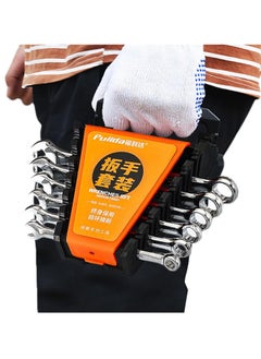 SYOSI Ratchet Wrench Set Gear Wrenches Ratcheting Combination Wrench Kit With Storage Organizer Precision Spanner Metric 6-12mm With Storage Organizer Combo Ratchet Wrenches for Tackling Any Job  - Image 5