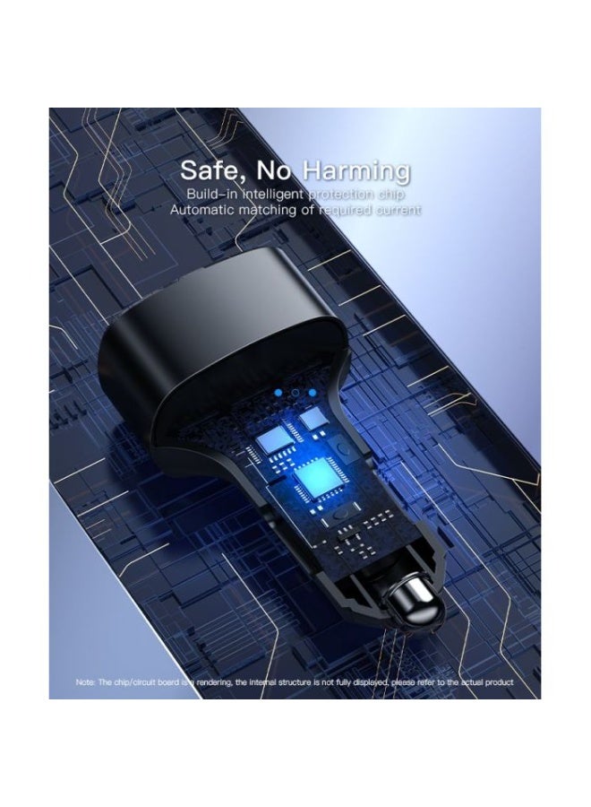 Yesido Car Charger – Yesido 49W PD Fast Charger with Dual USB & Type-C, 3-Port Car Adapter for iPhone & Samsung - Image 4