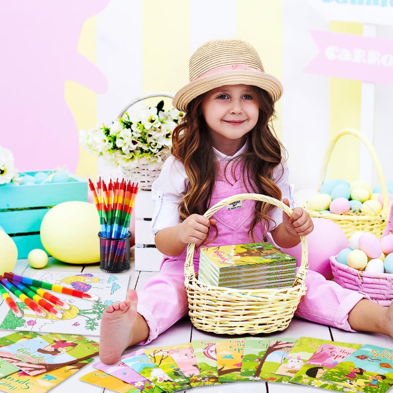 BenLouis 24 Pcs Spring Mini Coloring Books Kids Easter Party Favors Small Activity Books Bulk for Kids Spring Butterfly Flower Bee Birthday Goodie Bags Stuffers Return Gifts Classroom Travel - Image 3