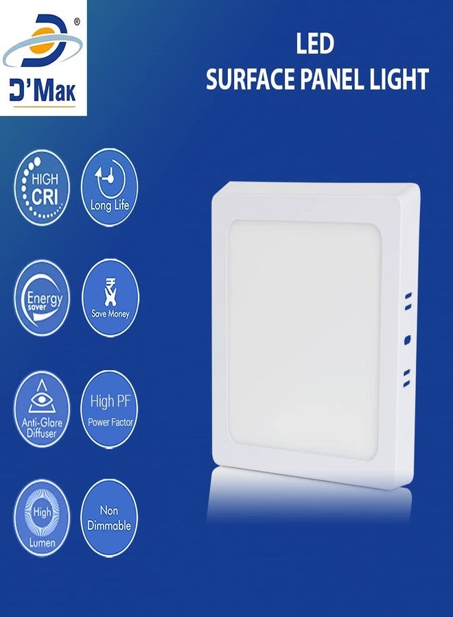 D'Mak IP50 Dust Proof LED Square Surface Panel Light with IC Driver Energy Super Saver (Warm White, 18W, 8 x 8 inch) - Pack of 10 - Image 4