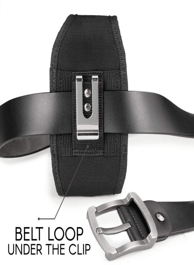 AGOZ Carrying Case for LG G8 ThinQ, G7 ThinQ, X Power 2 M320F, X Charge M322, Fiesta LTE L64VL L63BL, Fiesta 2 LTE, Heavy Duty Rugged Canvas Vertical Holster with Strong Metal and Clip Belt Loops - Image 4