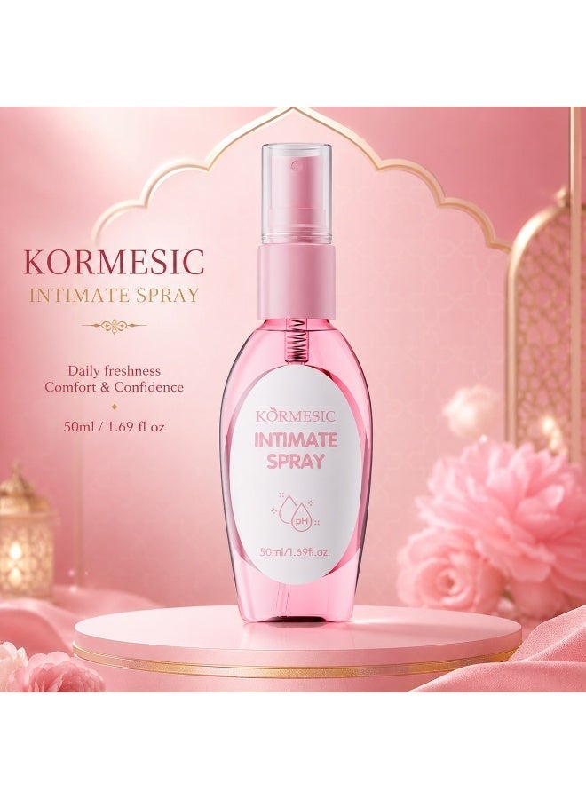 Kormesic Women’s Intimate Care Spray 50ml, Refreshing and Soothing External Spray for Sensitive Areas, Portable Daily Care - Image 1