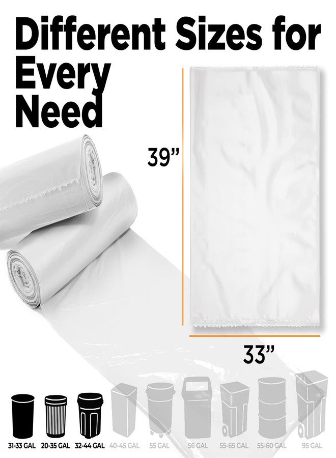 Toughbag Trash Bags 33x39 33 Gal 100/case Garbage Bags 1.2 Mil (Clear) - Image 2