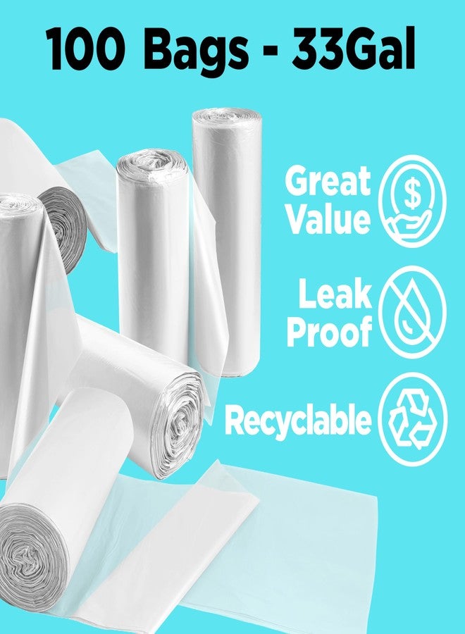 Toughbag Trash Bags 33x39 33 Gal 100/case Garbage Bags 1.2 Mil (Clear) - Image 3