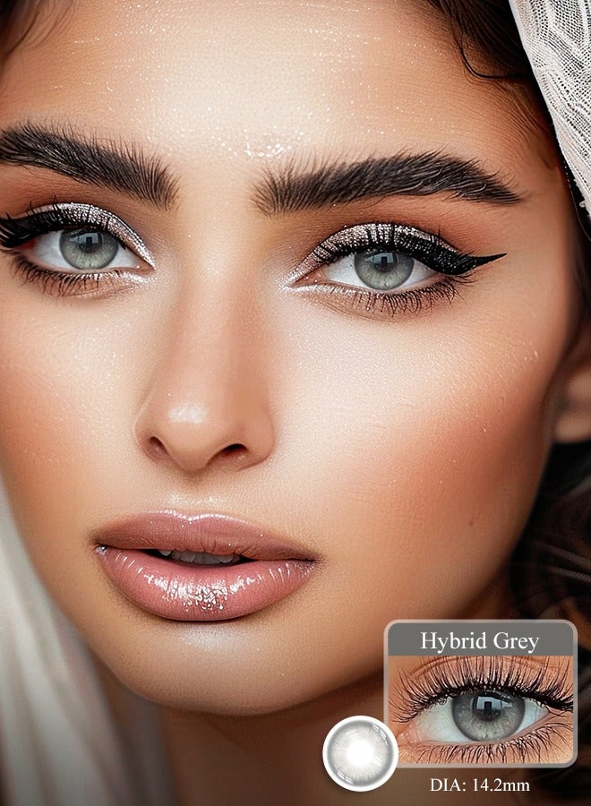 سيدة جديدة عدسات لاصقة ملونة رمادية من فريش ليدي للاستخدام السنوي - Image 1