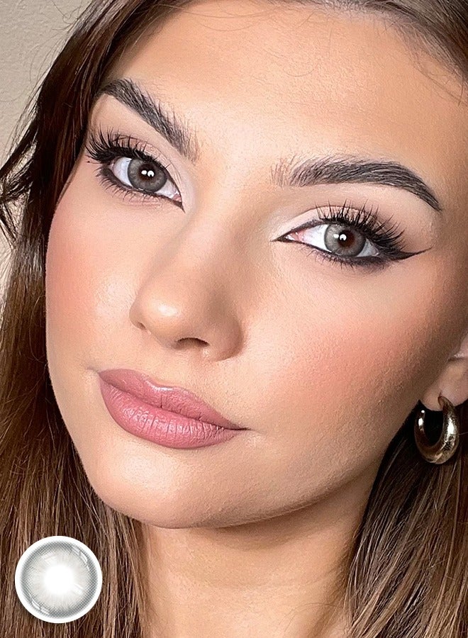 سيدة جديدة عدسات لاصقة ملونة رمادية من فريش ليدي للاستخدام السنوي - Image 4