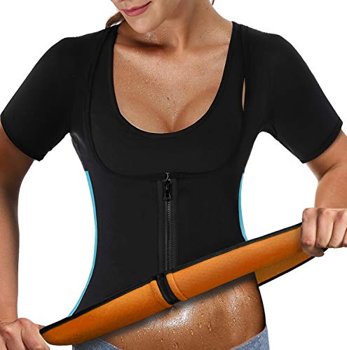 NonEcho Women Sauna Body Shaper Sweat Suit Sleeve Spa Cami Hot Neoprene Slimming Workout Vest Waist Trainer Top - Image 1