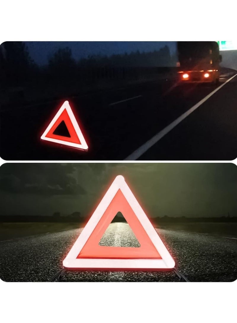 Premium Quality Car Warning Reflective Triangle with Storage Case - Emergency Safety Hazard Sign for Vehicles, Foldable & Durable Roadside Breakdown Kit - Image 5