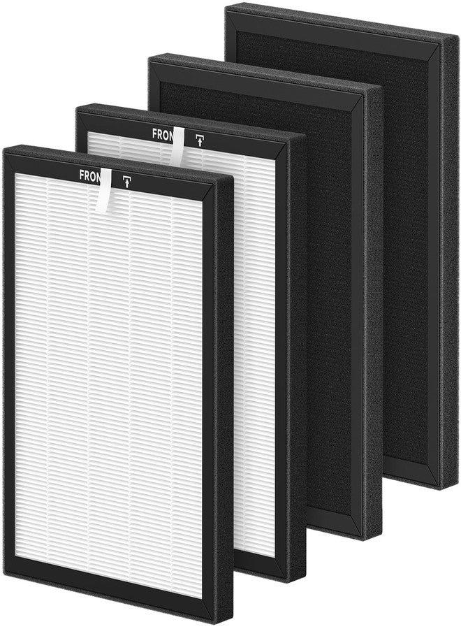 isinlive ZX001 Replacement Filters Compatible with ZX001 Air Purifi-er, 3-IN-1 HEPA Air Filter and Activated Carbon Filter for Dust Pollen Pet Hair & Odors Smoke, 4 Pack - Image 1