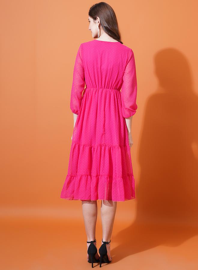 U&F Tiered Midi Dress - Image 3
