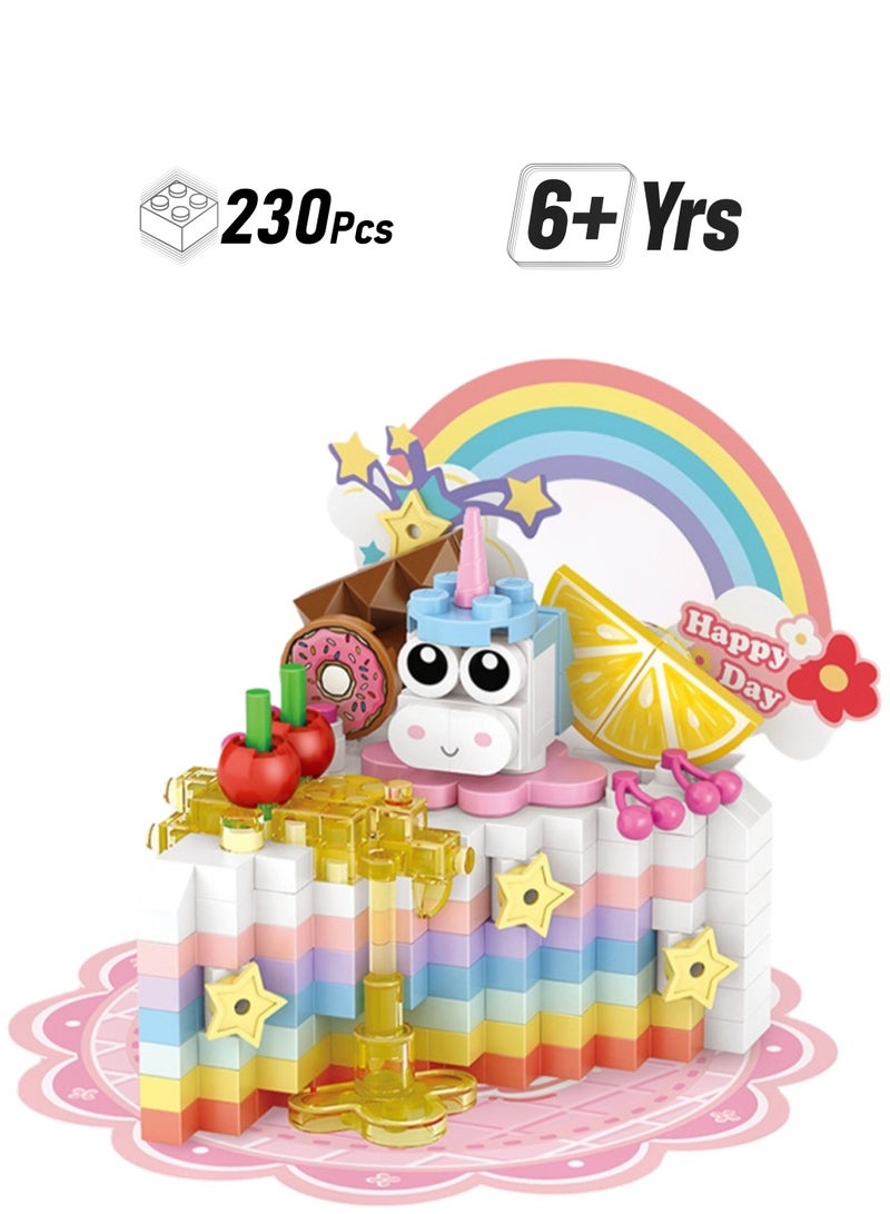 230pcs Rainbow Layer Cake, Desktop Ornaments Building Blocks Toys, Children'S Educational Assembly Model Gifts - Image 1