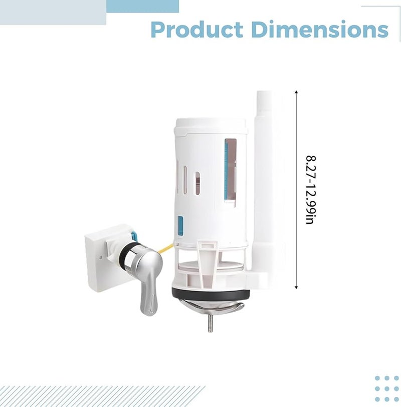 طقم خزان المرحاض كابل رافعة صمام تدفق 2.4 2.8 بوصة سهل التركيب قطعة واحدة - Image 3