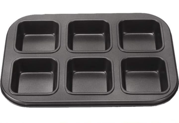 SHOAIB 6-Cups Mini Loaf Pan and Muffin and Cupcakes Combo Brownie Cake Mould 2-Piece Nonstick Baking Tray - Image 4