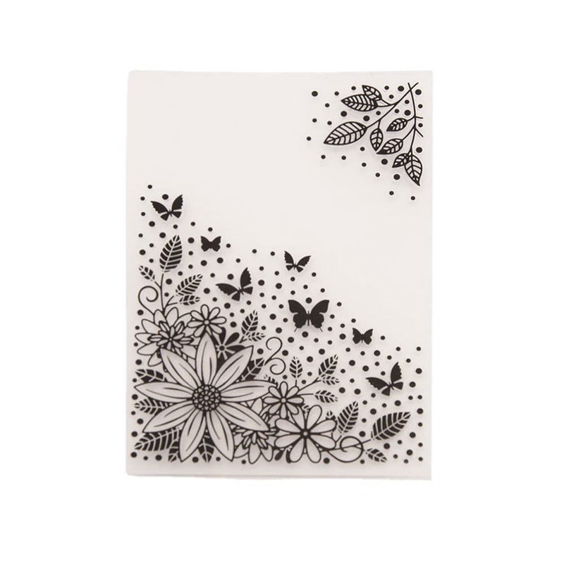NZJ 3D Christmas Flower Summer Frame Butterfly Plastic Embossing Folders for Card Making Scrapbooking and Other Paper Crafts Flower Butterfly