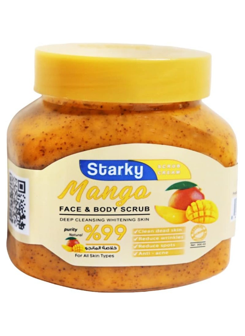 Starky Natural Scrub Cream With Mangoo For Face And Body - 300 ml  - Image 1