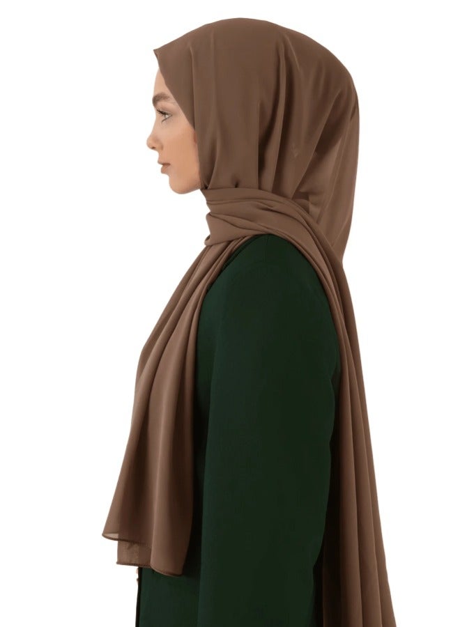 Instant Chiffon Hijab Set 3-in-1 Hijabs Scarf with Built-in Magnets and Undercap Head Wraps with Model Cap  - Image 2
