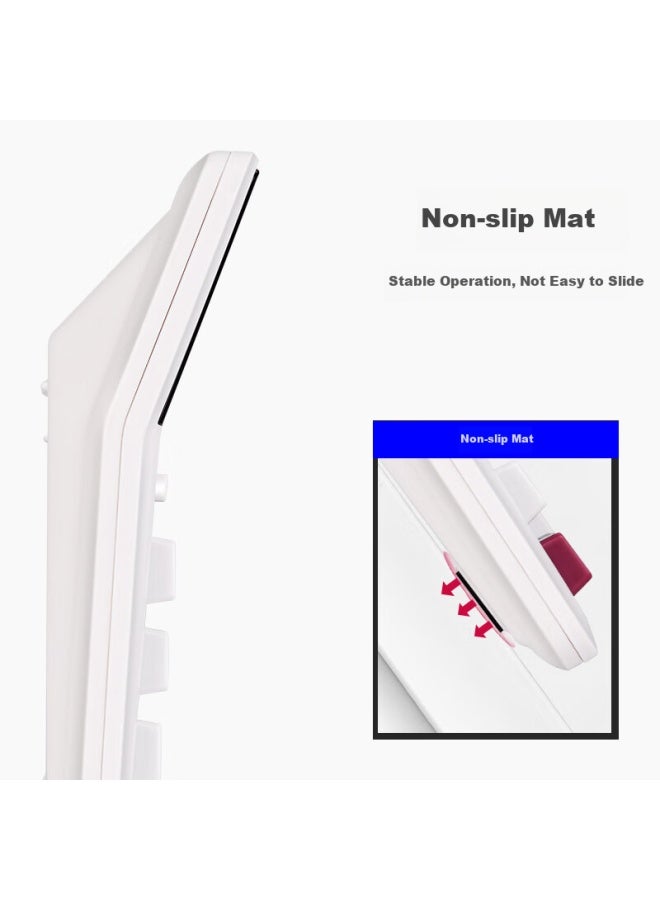 Deli Large Button Financial Calculator For Accounting, 12-digit Large Screen Display, Dual Power Financial Calculator, Office Supplies, 2136es White, New And Old Mixed Delivery - Image 1