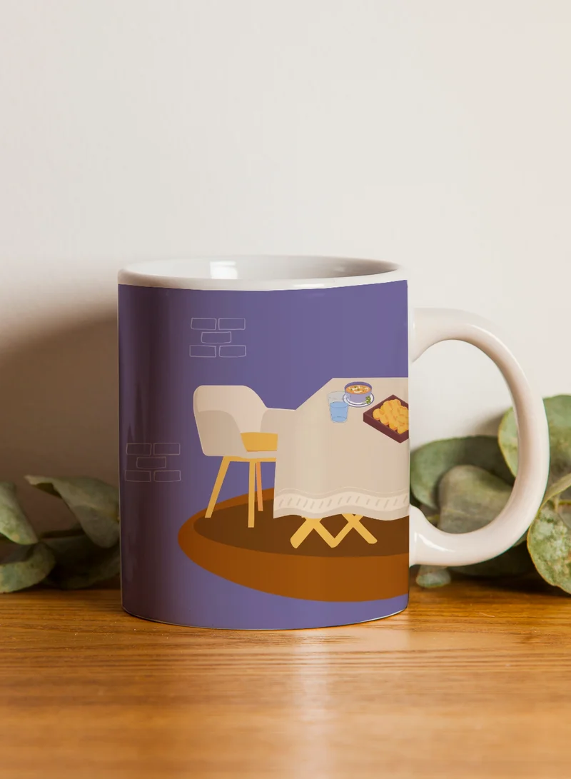 LOWHA 11 oz Ceramic Mug with Ramadan Iftar Design