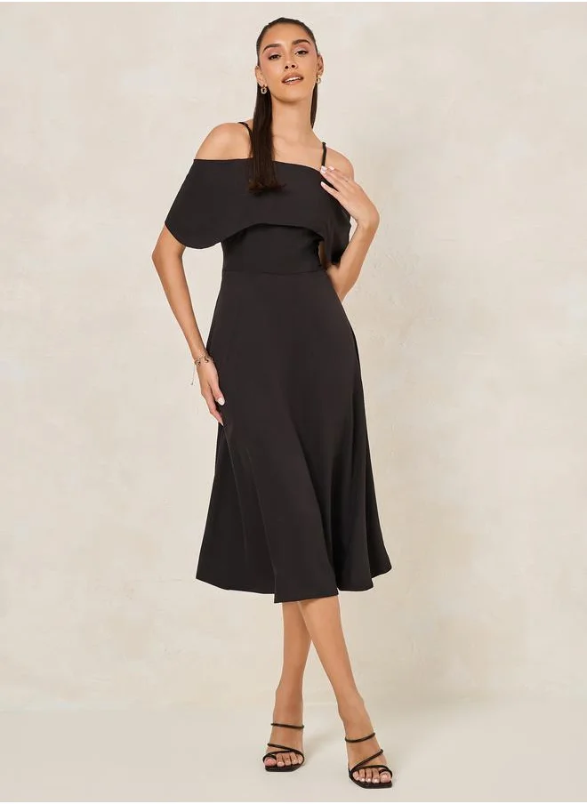 Styli Off-Shoulder Midi Dress