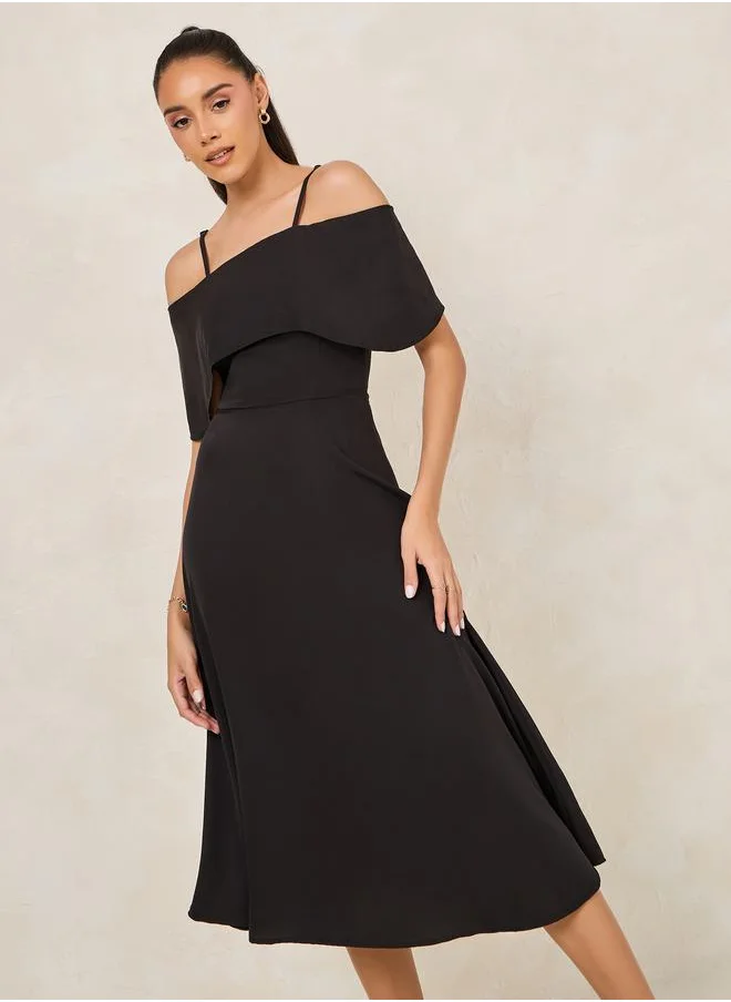 Styli Off-Shoulder Midi Dress