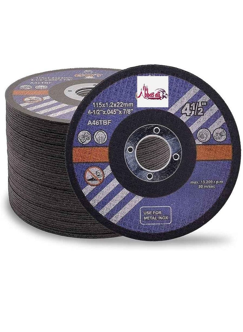 ABBASALI Diamond Metal Cutting Wheel 115mm (4-1/2") Diamond Blade Metal Stainless Steel Cutting Disc for Angle Grinder and Circular saw (1mm) (25)  - Image 1