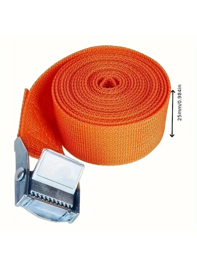 4pcs Heavy Duty Ratchet Straps with Quick Release Cam Buckle for Trucks Motorcycles Trailers - Image 4