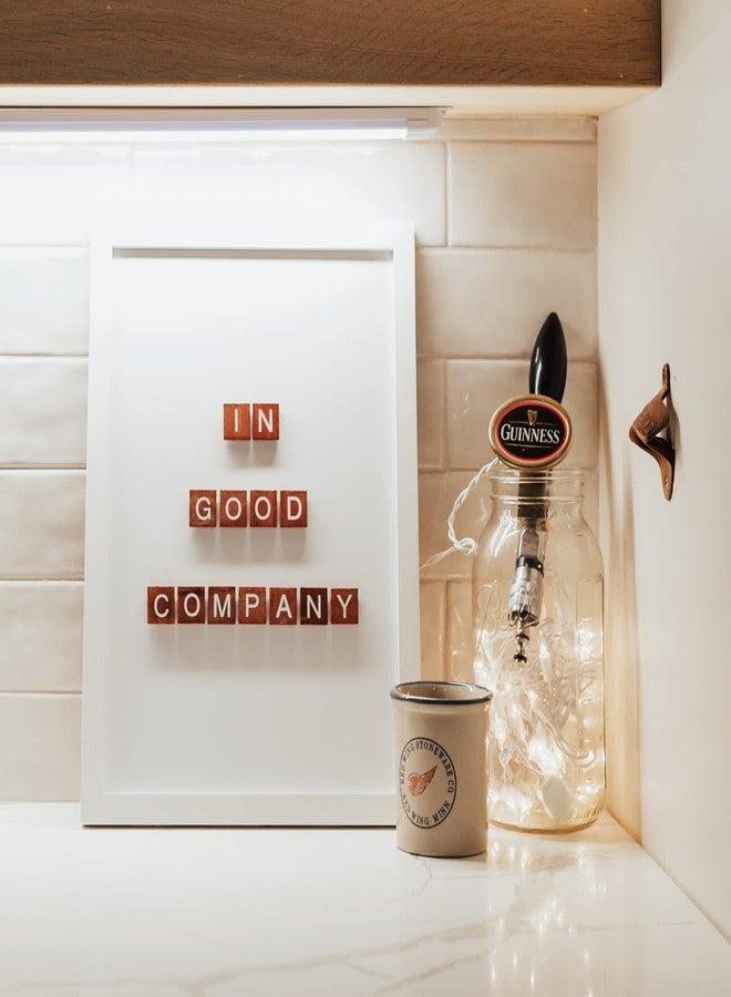 Stiles 16"x12" Magnetic Letter Board Sign, Wooden Message Board Without Letters, Magnetic Letterboard for Menu, Milestone, or Baby Announcement Sign, Desk, Office, or Home Decor, White - Image 2