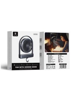 Lenyes LENYES Portable Handheld Fan, ABS, Black, 6W, Brushless Motor, 4 Speeds, 2000mAh Battery, 3H Charging, USB Type-C  - Image 2