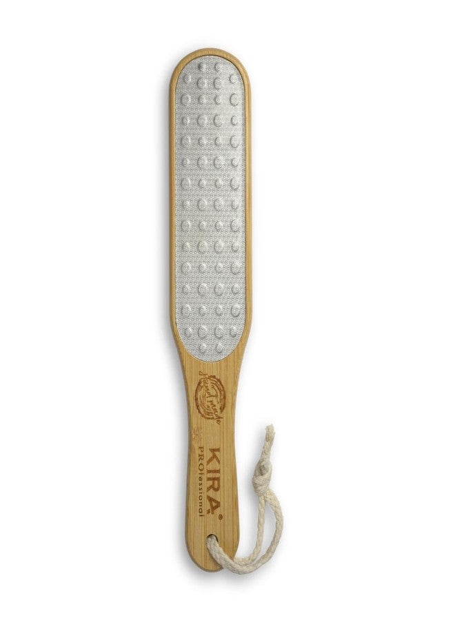 KIRA Foot File Wooden Handle Foot Scrubber Double Sided Foot File Callus Remover Professional Foot Rasp Heel Scraper for Wet or Dry Skin Easy to Clean Pedicure Tool - Image 1