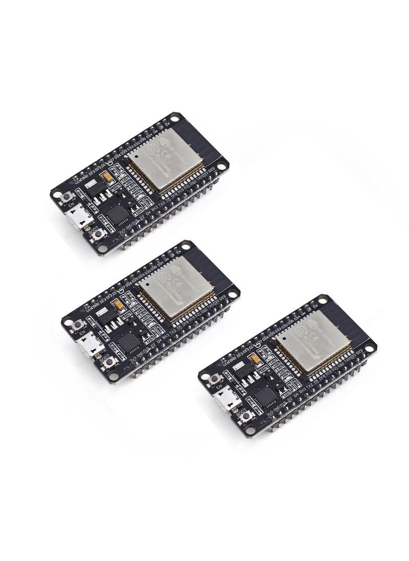 Teyleten Robot Teyleten Robot ESP32S ESP32 ESP-WROOM-32 Development Board 2.4GHz Dual-Core WiFi +Bluetooth 2 Function Microcontroller for Arduino (ESP32 30P, 3PCS)  - Image 1