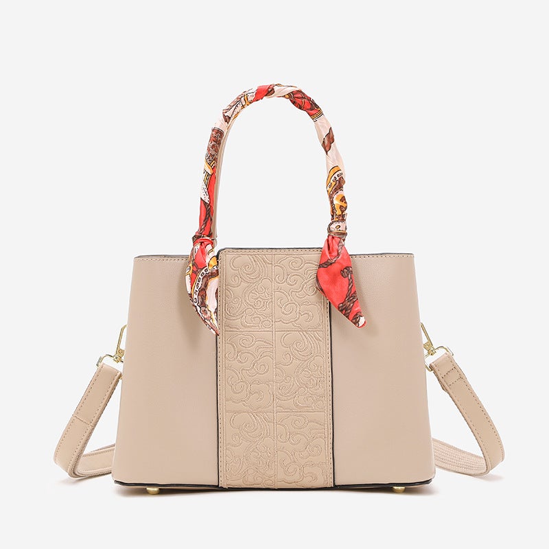 Embroidered Bag Style Elegant And Fashionable Wedding Ladies' Bag Gift For Mom Large Capacity Tote Bag Chinese Style Red - Image 1