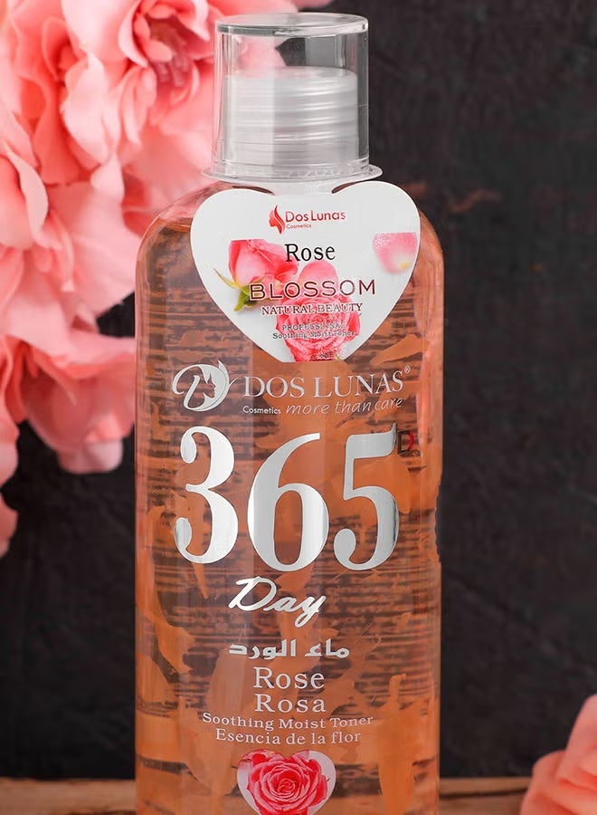 DOS LUNAS Rose Soothing and Hydrating Facial Toner 400ml - Image 1