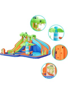 LIMOS Inflatable Twin Water Slide for Kids Outdoor Play Double the Fun (Crocodile)  - Image 2
