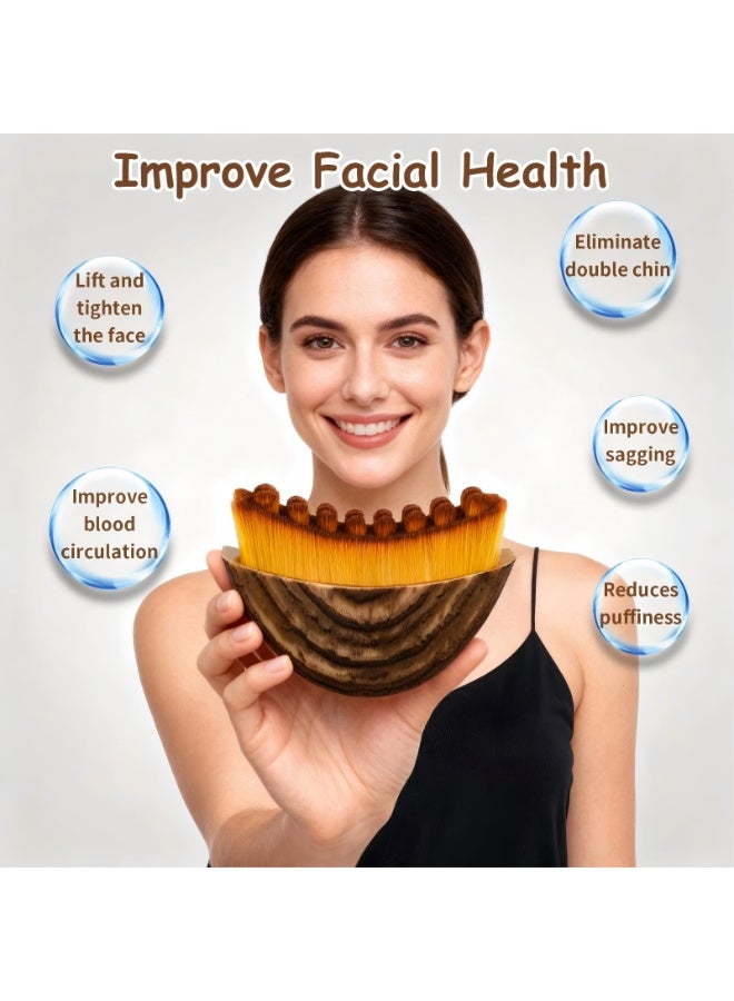 2 Pack Face Brush – Facial Contouring Massage Brush with Ultra Soft Bristles for Jawline Chin Sculpting and Gentle Exfoliation - Image 3