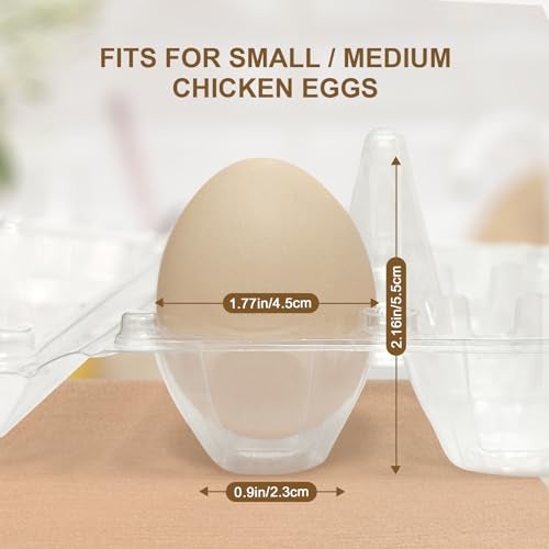 Pintuson 100 Pack Egg Cartons 6 Count - Medium Egg Cartons Cheap Bulk - Half Dozen Egg Carton for Farmers Market, Kitchen Organization and Storage - Image 4