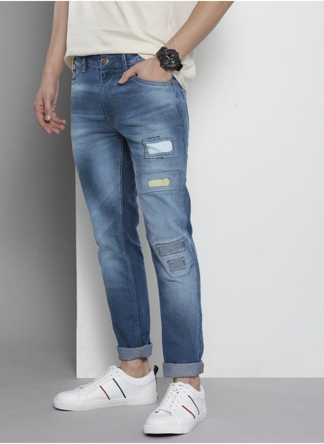 The Indian Garage Co Men Regular Fit Solid Mid-Rise Stretchable Jeans  - Image 2