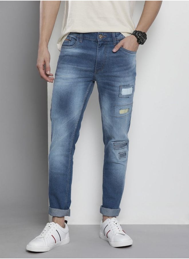The Indian Garage Co Men Regular Fit Solid Mid-Rise Stretchable Jeans  - Image 1