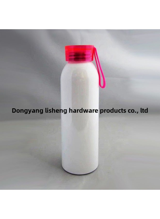 Silicone Handle Color Lid Sublimation Printing Aluminum Cup Customer DIY Printing LOGO Blank Cup Heat Transfer Coating Cup-Color:White-Capacity:500ml-1000ml - Image 4
