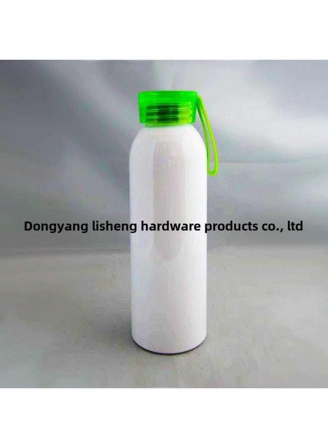 Silicone Handle Color Lid Sublimation Printing Aluminum Cup Customer DIY Printing LOGO Blank Cup Heat Transfer Coating Cup-Color:White-Capacity:500ml-1000ml - Image 3