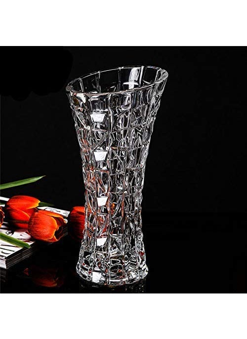 Kmart KHODIYAR Glass Flower Pot Crystal Clear Vase for Living RoomHomeOffice  - Image 2