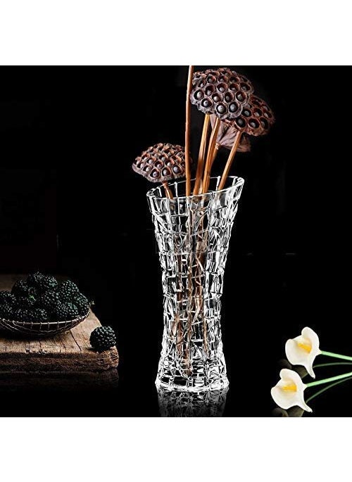 Kmart KHODIYAR Glass Flower Pot Crystal Clear Vase for Living RoomHomeOffice  - Image 3