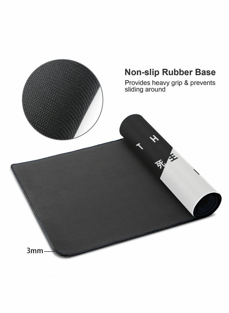 Excefore Gaming Mouse Pad Black and White Cherry Blossom,Extended Large Mouse Mat Desk Pad, Stitched Edges Mousepad, Long Non-Slip Rubber Base Mice Pad(31.5x11.8x0.12 Inch) - Image 5