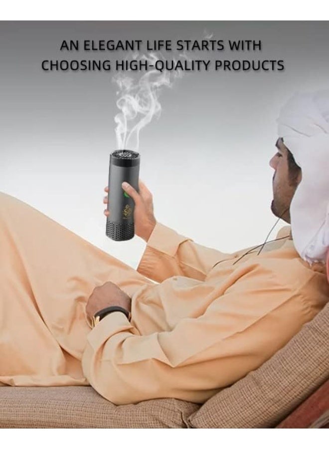 Bukhoor Original Electric Hair Incense Burner, Mini Luxury Arabic Mubkhar High Quality Metal Censer, Gift Set, Original - Image 5