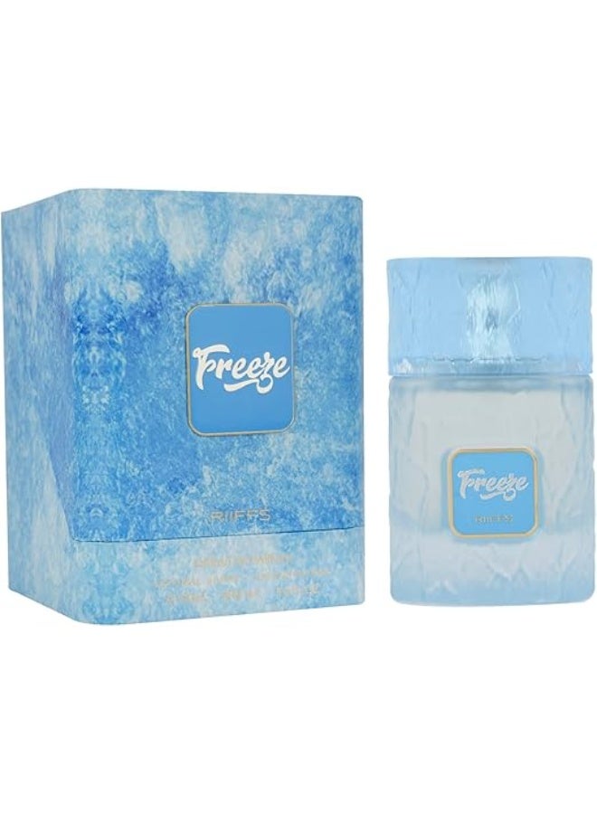 RiiFFS Freeze Extrait De Parfum 100ml | Unisex Long Lasting Perfume | Fresh Citrus, Mint & Amber Fragrance | Premium Day-to-Night Scent for Men & Women | Eau de Parfum Spray - Image 1