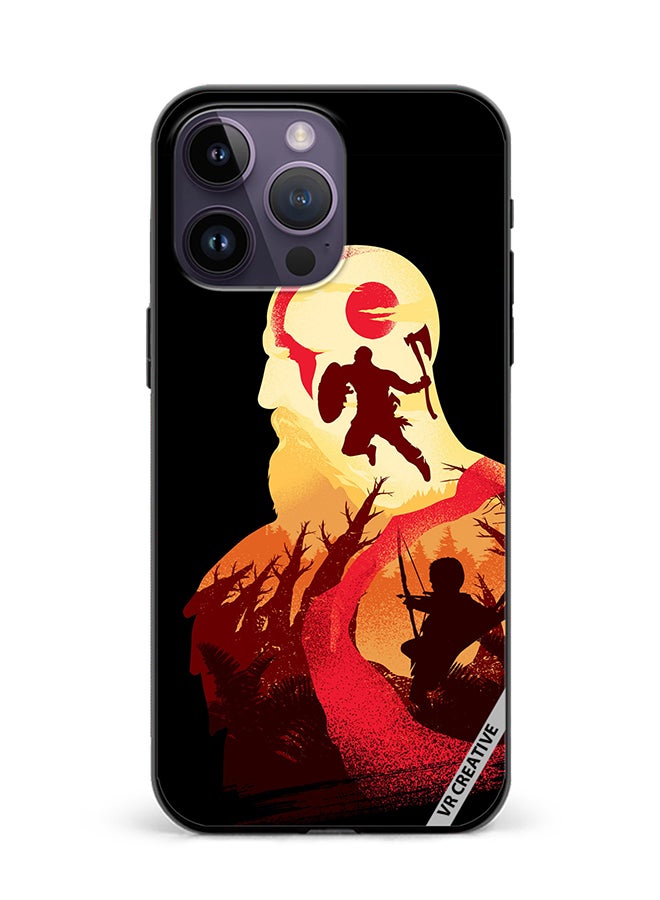 VR CREATIVE Protective Case Cover For Apple iPhone 15 Pro God Of War Design Multicolour - Image 1