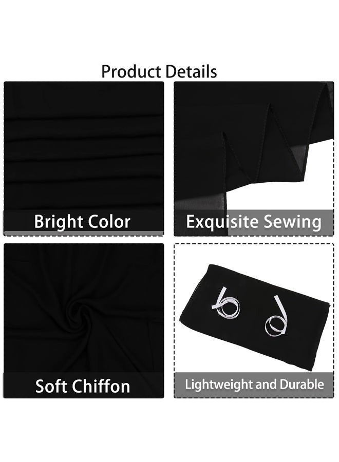 Fivenl 12 Packs Black 10Ft Chiffon Table Runner 27x120 Inches Sheer Chiffon Table Runner Romantic Boho Rustic Wedding Table Runner for Wedding Birthday Party Decor Bridal Baby Shower Table Decoration - Image 4