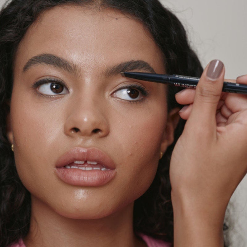 Wunderbrow قلم تحديد الحواجب وندر براو بدقة مزدوجة، قلم تحديد الحواجب برأس مائل ورأس فائق الدقة، مكياج الحواجب، لون بني - Image 3